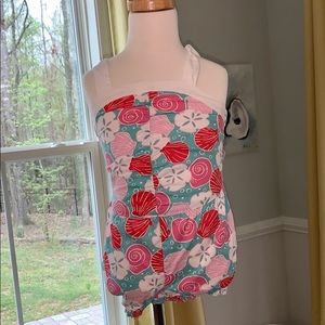 2T Gymboree Shell Romper Bubble w Bow.
